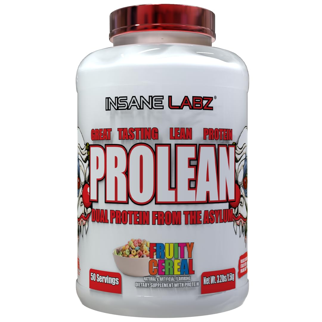 Insane Labz ProLean frontal del envase mostrando 50 servicios y beneficio práctico