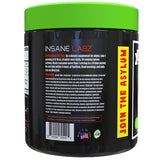 Insane Labz Psycho Sam servido en vaso, bebida energética lista para entrenar