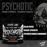 Cuchara medidora con una porción de Psychotic Black de Insane Labz para dosificar con precisión