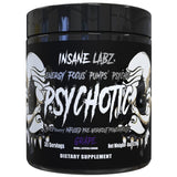 Insane Labz envase frontal psicotic black muestra diseño y 35 servicios