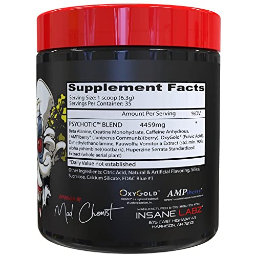 Insane Labz Psychotic cuchara dosificadora llena, dosis controlada y práctica