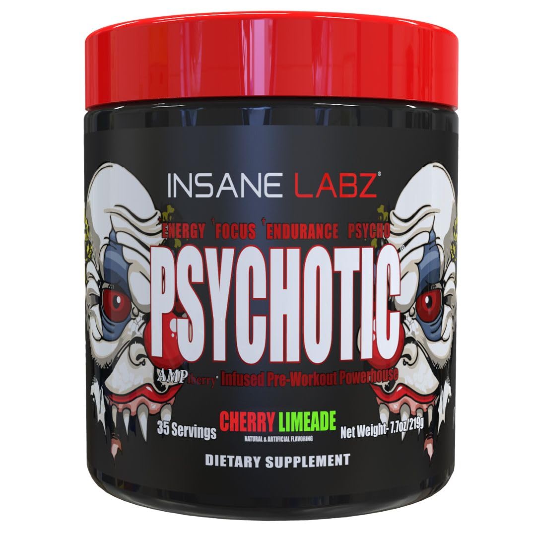 Insane Labz mostración del envase frontal con apariencia llamativa y energía