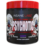 Insane Labz Psychotic frente del envase mostrando diseño y sabor uva, preparación rápida