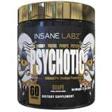 Insane Labz bote frontal con etiqueta y beneficios visibles
