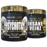Insane Labz Psychotic GOLD frente del paquete mostrando diseño y sabor Fruit Punch