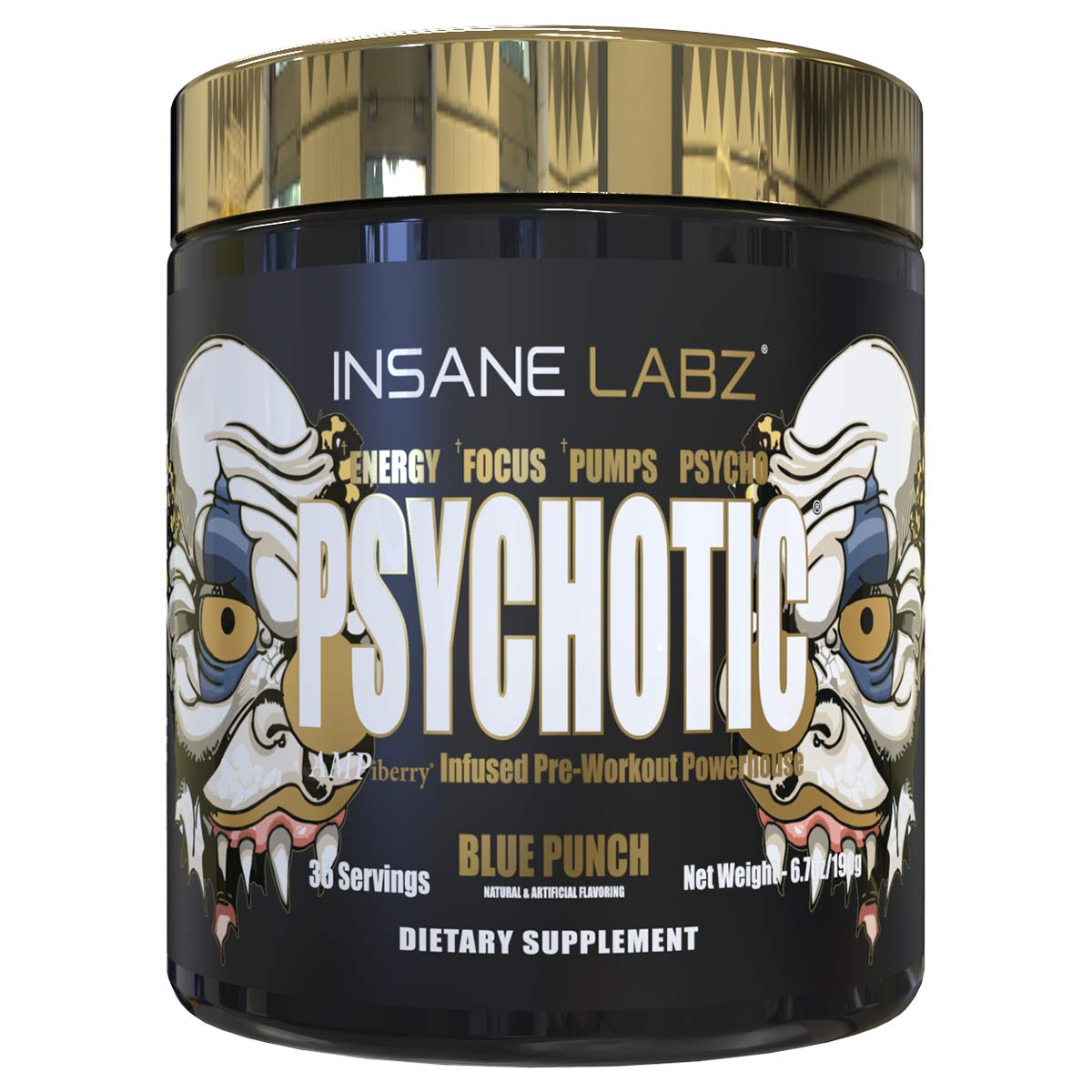 Insane Labz envase frontal mostrando diseño y energía concentrada