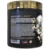 Insane Labz mezcla servida en vaso lista para beber, beneficio energía