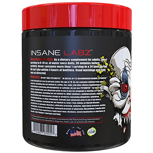 Insane Labz Psychotic polvo textura en primer plano, fácil disolución y sabor