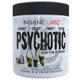 Insane Labz Psychotic SAW vista frontal del envase, diseño y tamaño claros