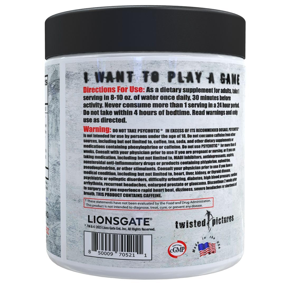 Insane Labz Psychotic SAW bebida preparada en vaso, energía lista para entrenar