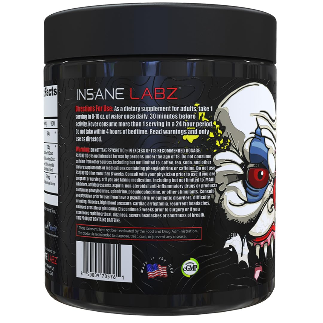 Insane Labz bote colocado junto a mancuernas mostrando uso pre-entreno