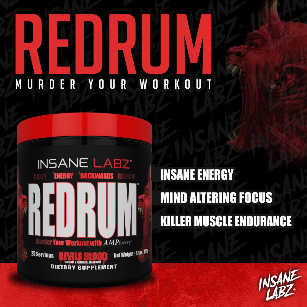 Insane Labz Redrum comparación de tamaño del bote junto a una mano