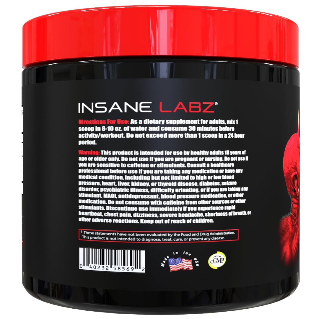Insane Labz Redrum vaso mezclado listo antes de entrenar para energía sostenida