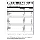 Insane Labz comparación de tamaño con cuchara muestra 25 g proteína por servicio