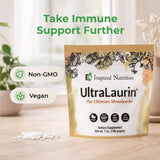 Inspired Nutrition etiqueta nutricional de UltraLaurin mostrando ingredientes y dosis