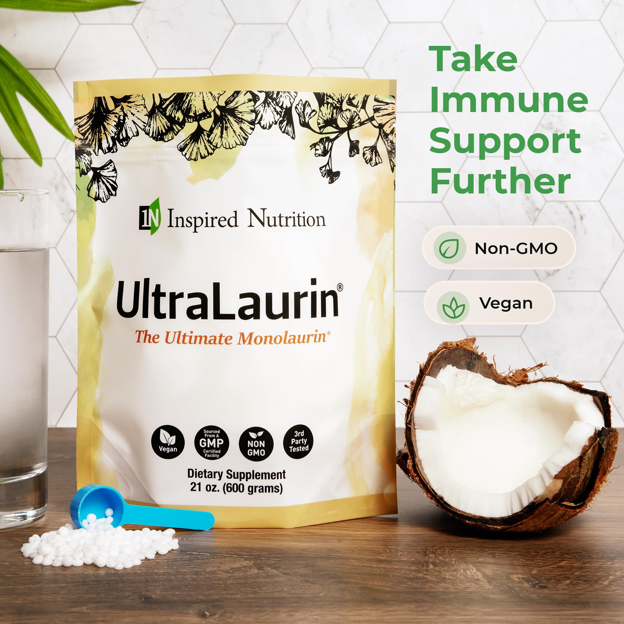 Inspired Nutrition etiqueta con ingredientes, información clara y confianza