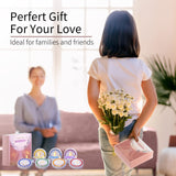 Inspireyes caja abierta mostrando las siete velas y cristales incluidos