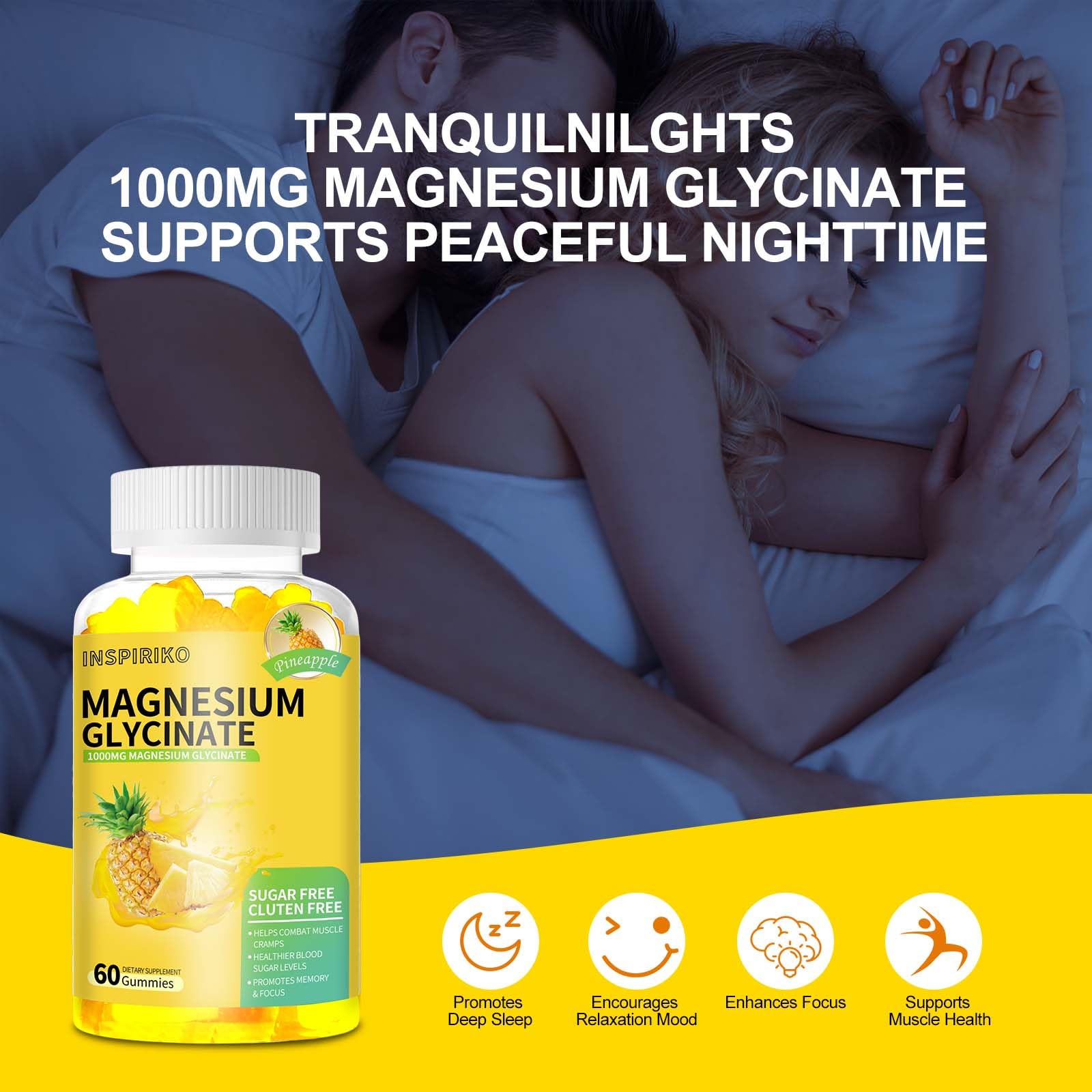 Inspiriko etiqueta nutricional cercana con información de vitaminas