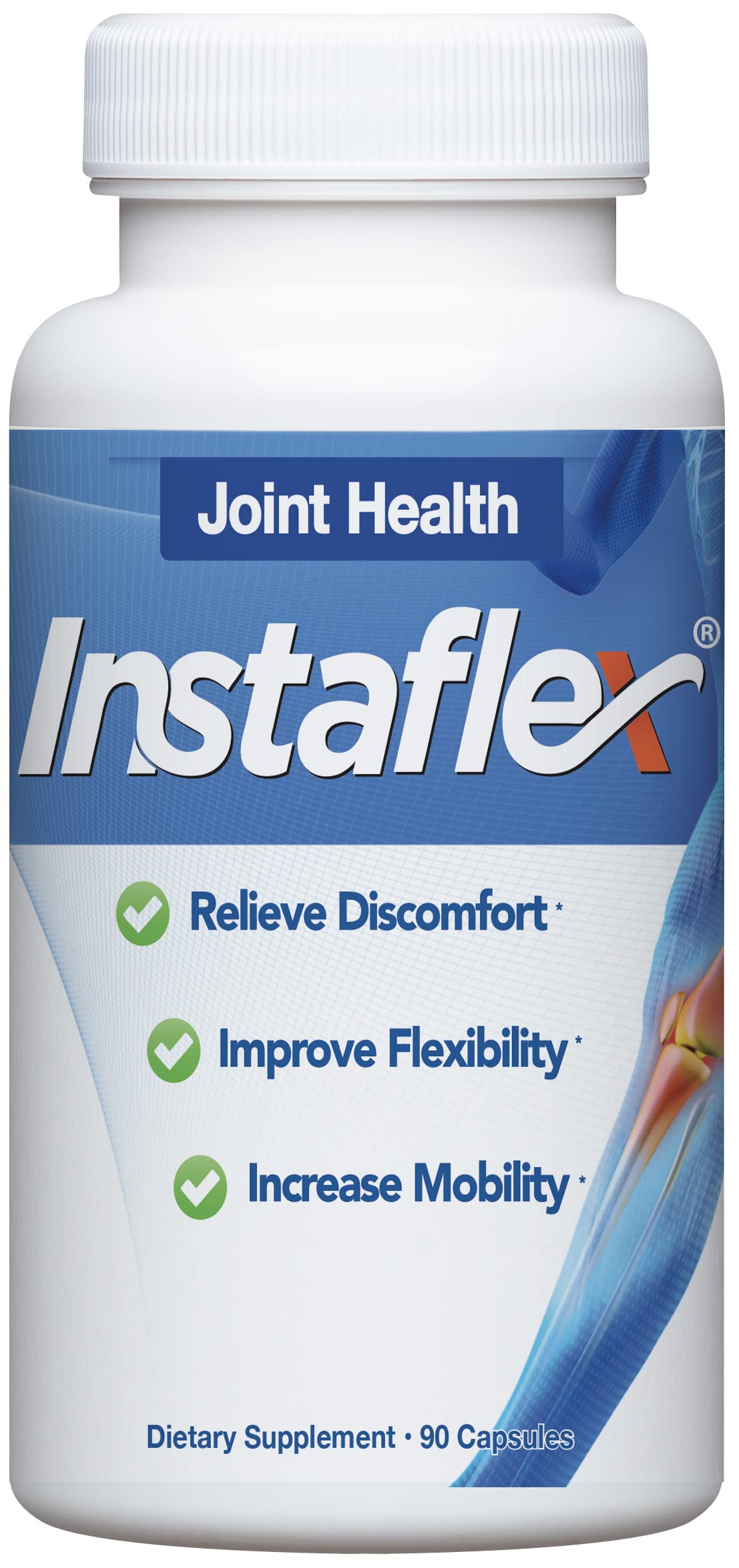 Instaflex frente del envase mostrando la etiqueta y beneficios visibles