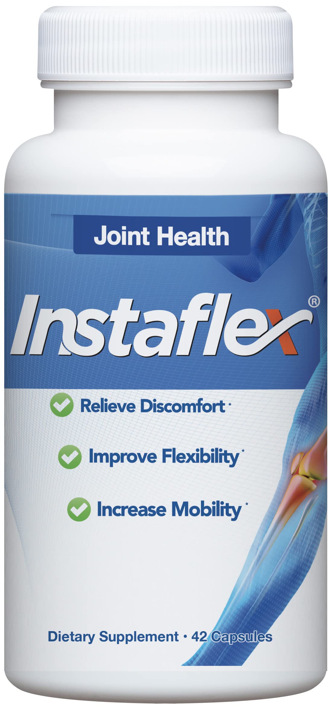 Instaflex frente del envase mostrando fórmula y beneficio de movilidad
