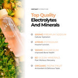 Instant Hydration detalle de sel gris mostrando minerales traza para recuperación