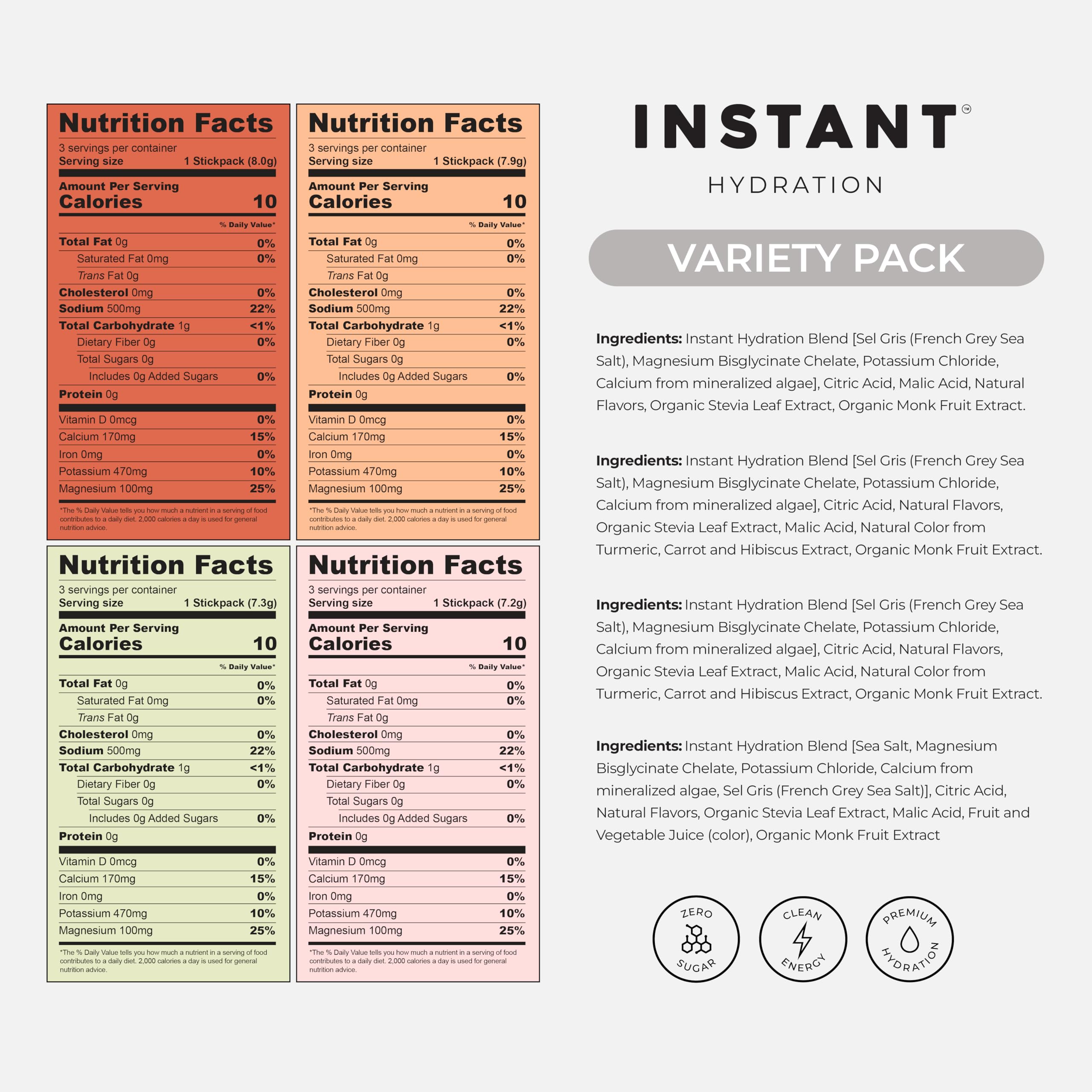 Instant Hydration sobre disolviéndose en agua para hidratación instantánea