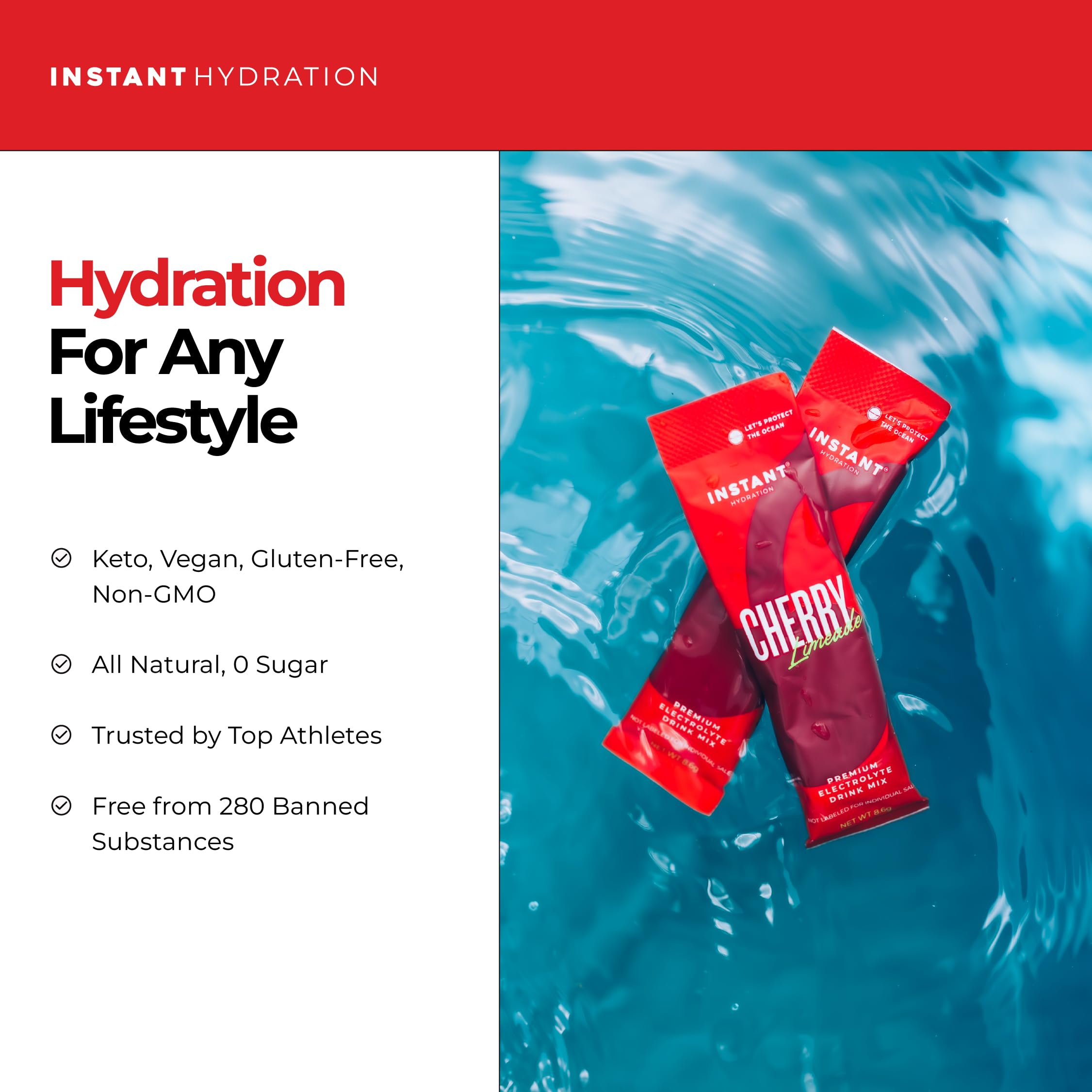 Instant Hydration en playa estilo de vida, hidratación durante actividades al aire libre