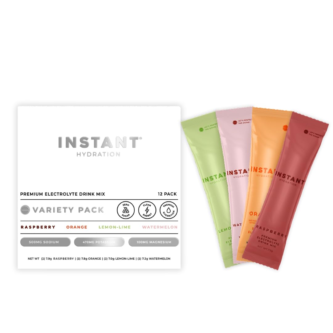 Instant Hydration frente del empaque mostrando diseño y beneficios visibles
