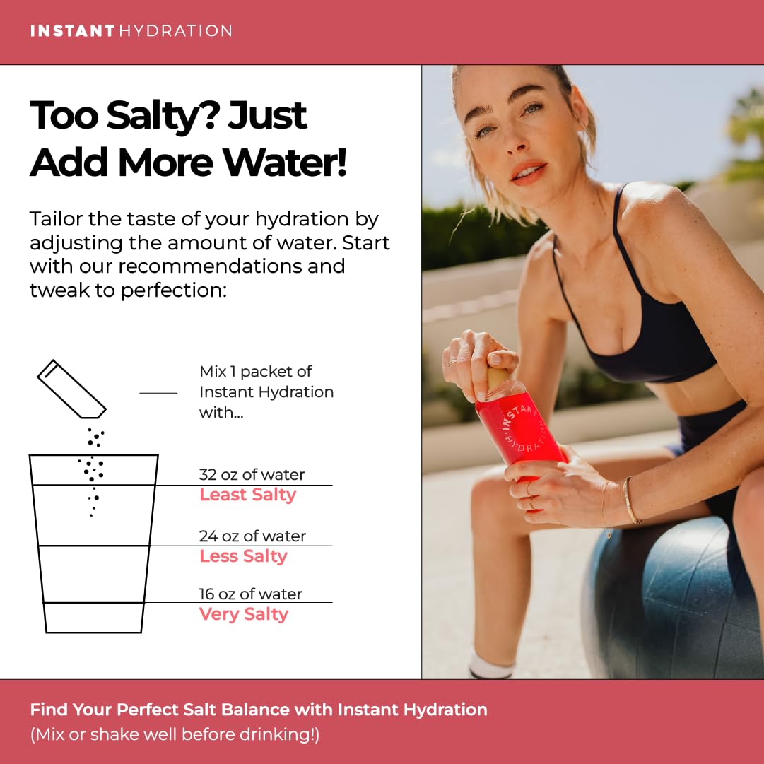 Instant Hydration sobre en mochila de viaje, conveniencia para desplazamientos