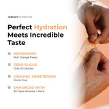 Instant Hydration bebida disuelta en vaso demostrando rápida mezcla y hidratación
