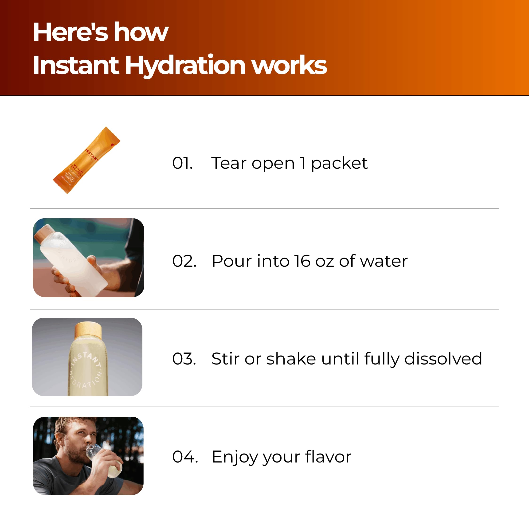 Instant Hydration bebida en uso durante entrenamiento para reponer sales