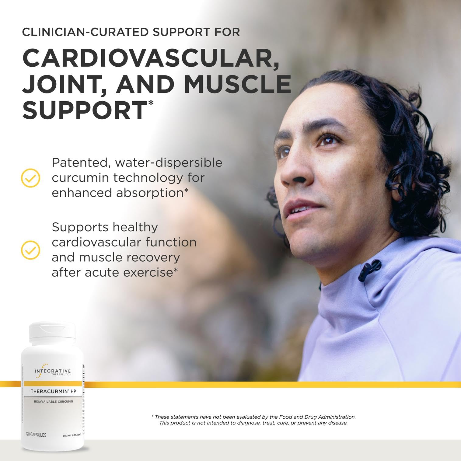 Integrative Therapeutics Theracurmin HP primer plano de cápsulas para evaluar textura