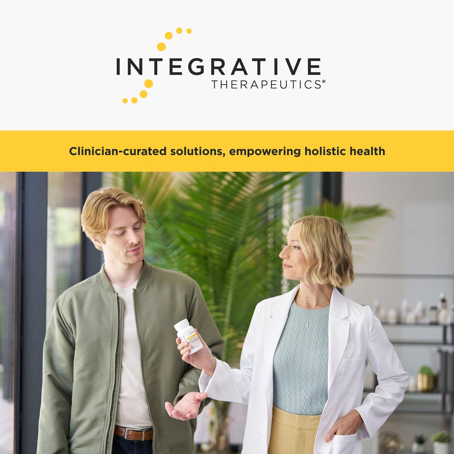 Integrative Therapeutics producto en dormitorio ambientación calma para descansar
