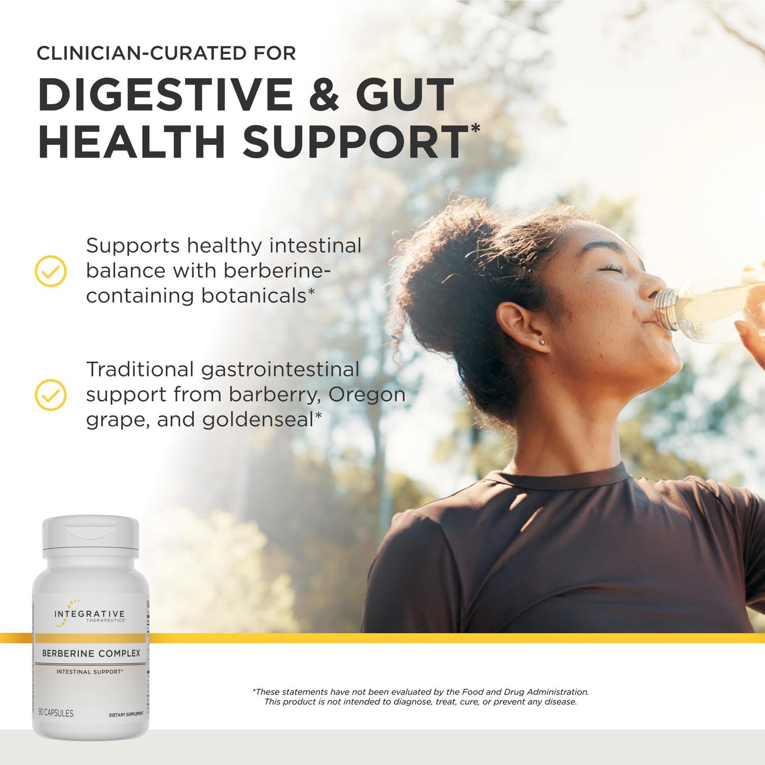 Integrative Therapeutics cápsulas en primer plano mostrando textura fácil de tragar