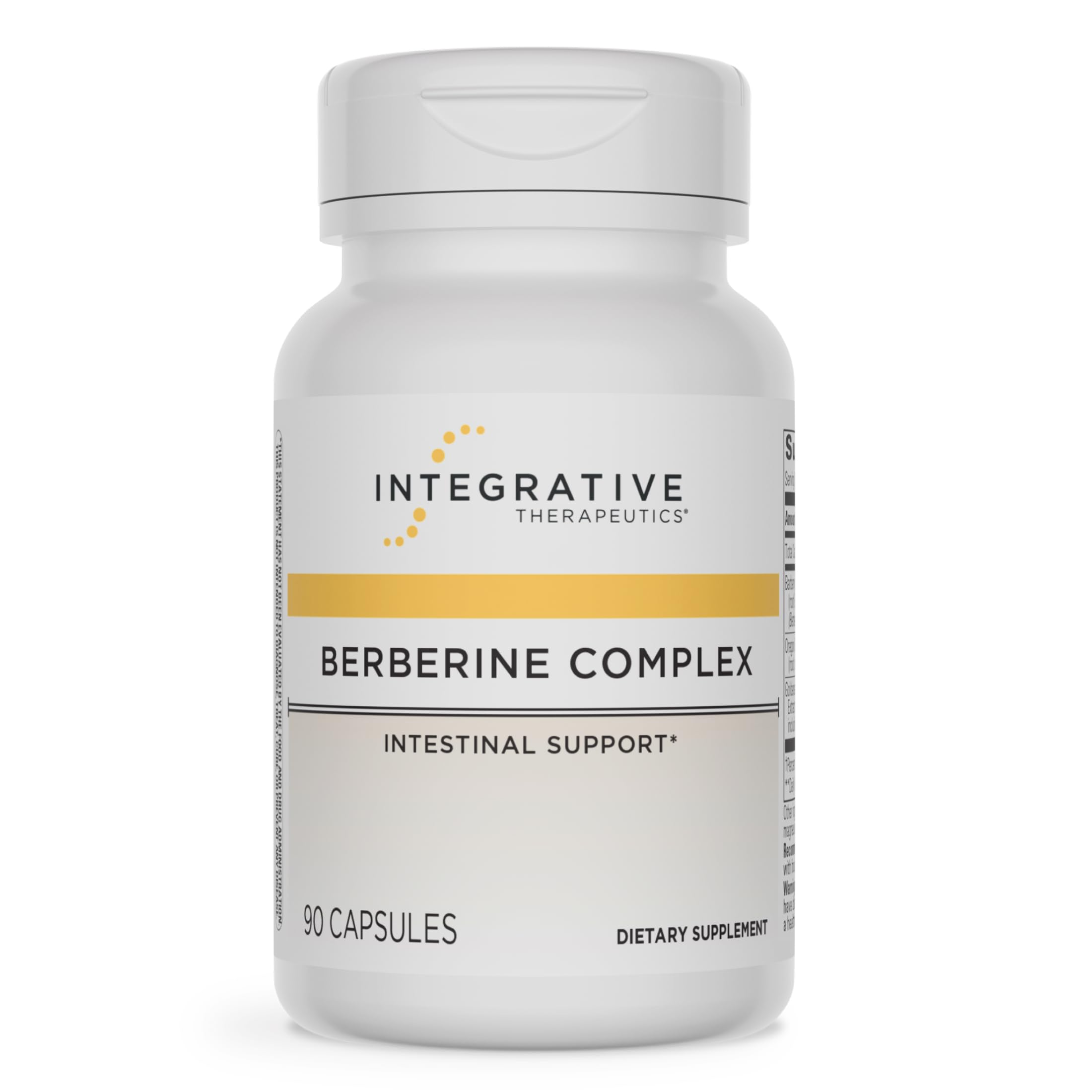 Integrative Therapeutics botella frontal del Berberine Complex mostrando diseño y cantidad
