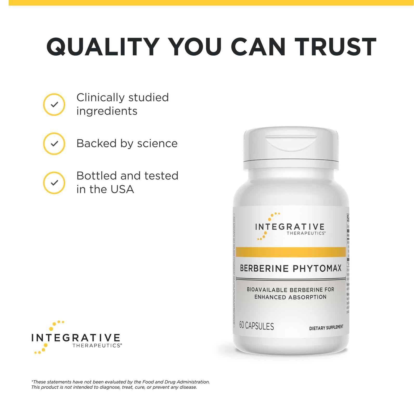 Integrative Therapeutics etiqueta nutricional para consultar ingredientes y dosificación