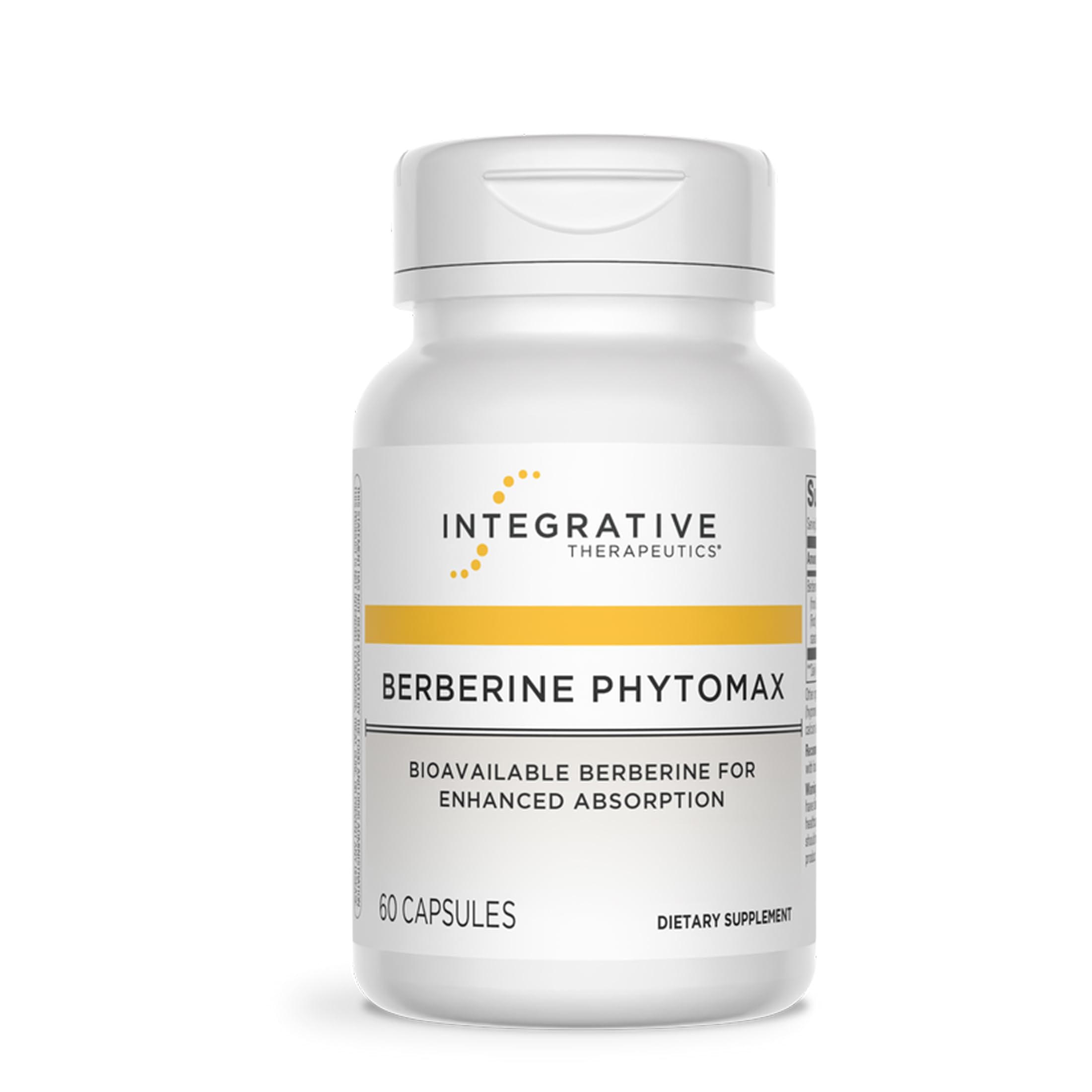 Integrative Therapeutics frasco de Berberine Phytomax mostrando etiqueta clara y confianza