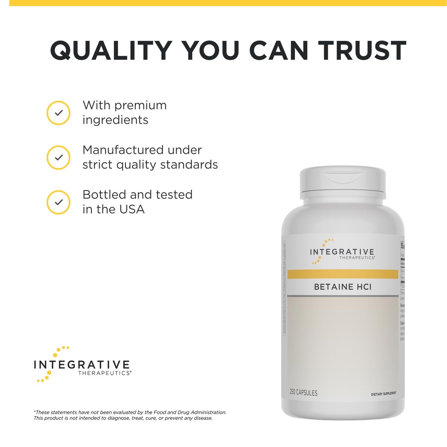 Integrative Therapeutics frasco abierto revelando cápsulas y cantidad exacta