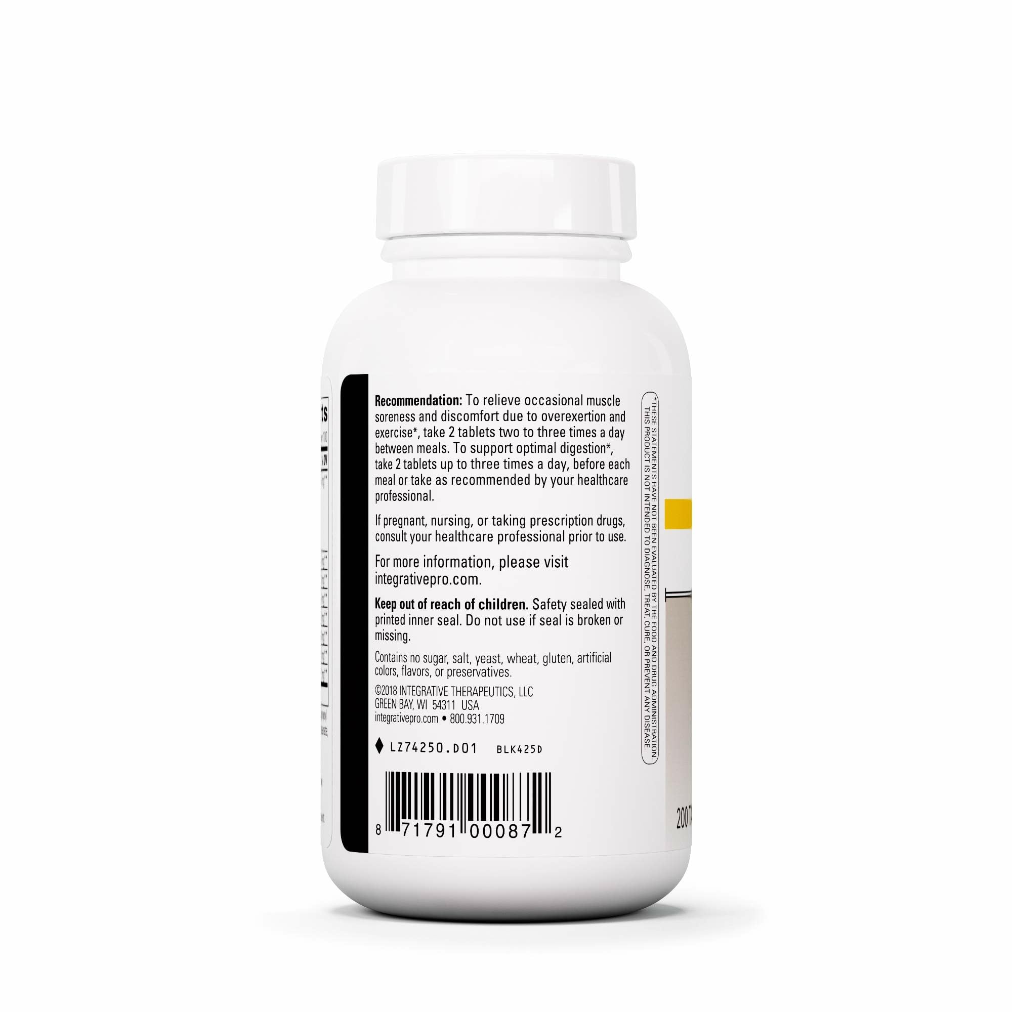 Integrative Therapeutics persona tomando Bio-Zyme con comida para mejor digestión