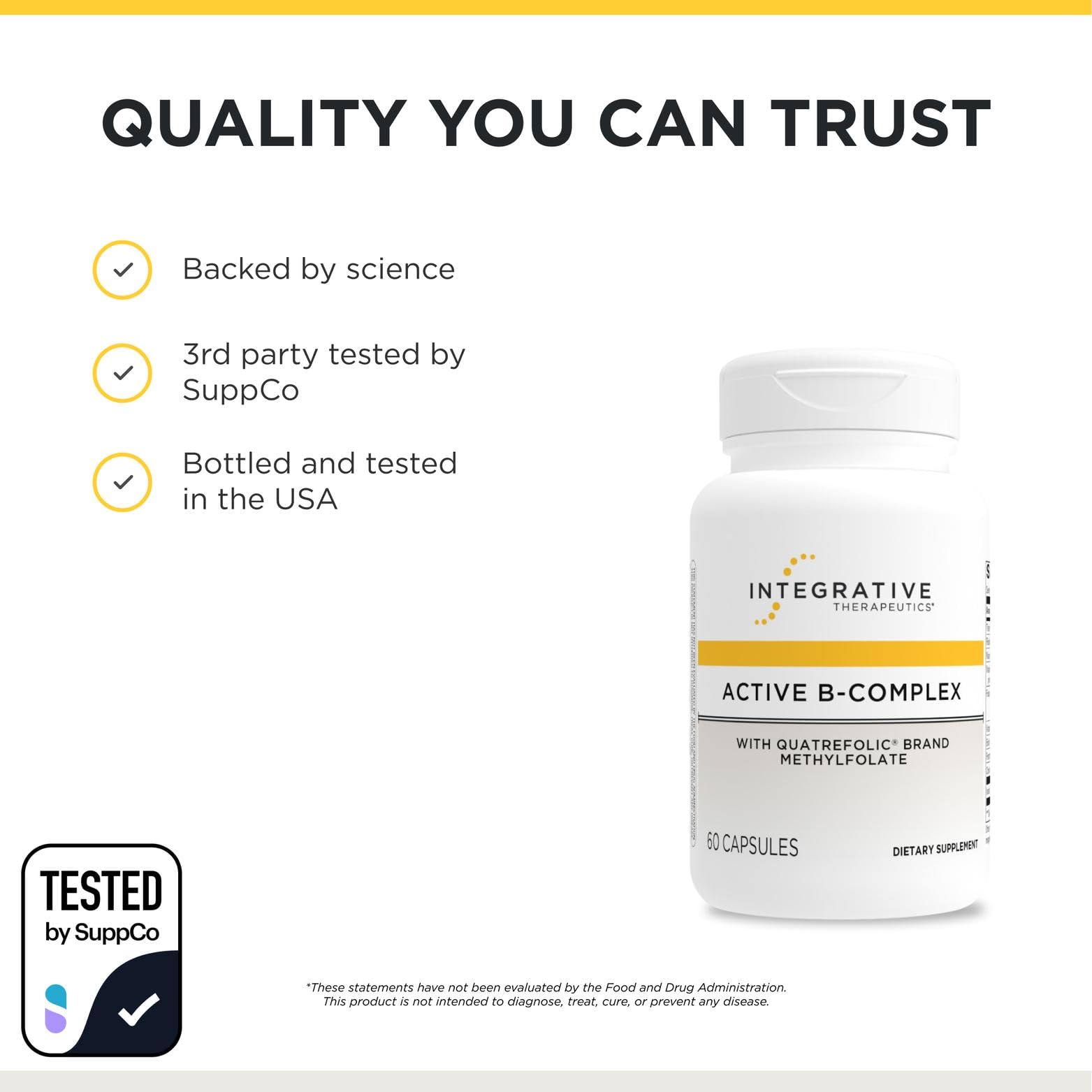 Integrative Therapeutics botella abierta con cápsulas listos para tomar