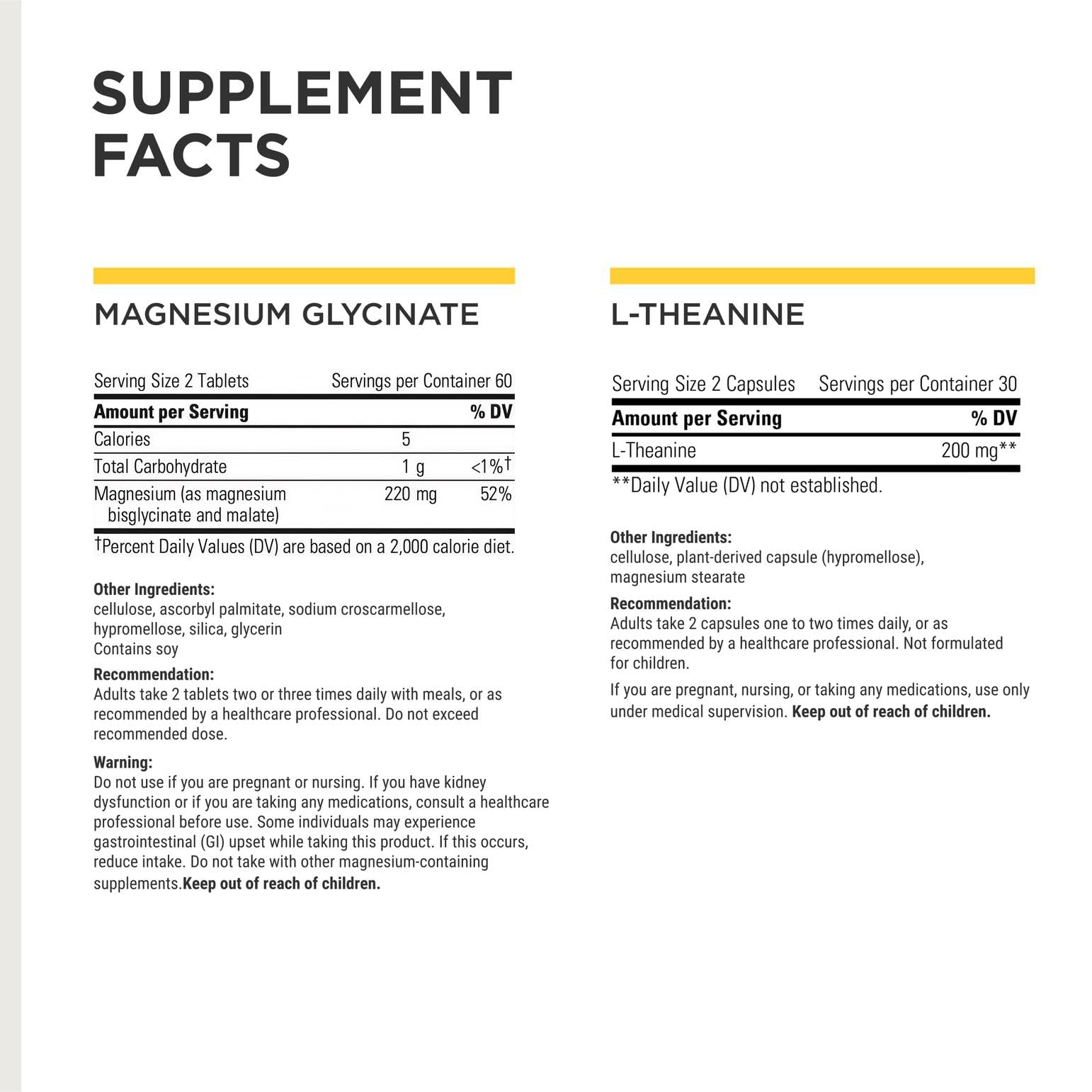 Integrative Therapeutics detalle de la botella de Magnesium Glycinate Plus resaltando ingredientes