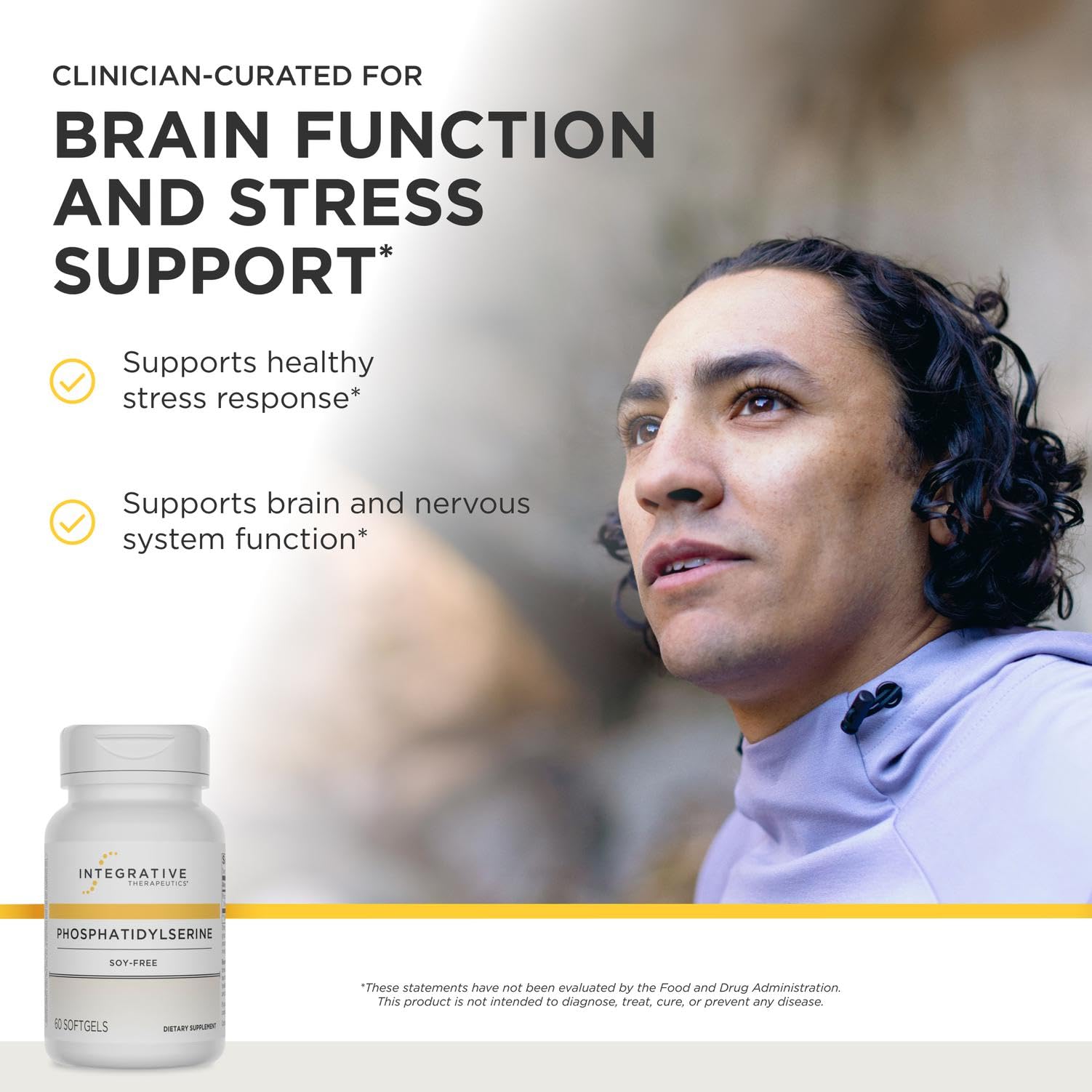 Integrative Therapeutics cápsula blanda en close-up facilitando la ingestión