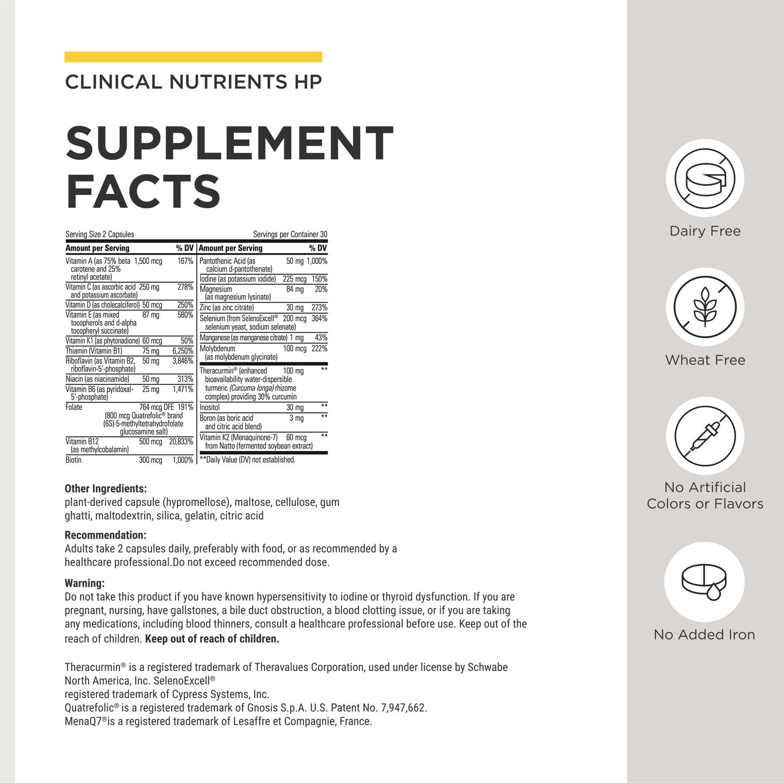 Integrative Therapeutics primer plano de una cápsula, resalta fácil ingestión