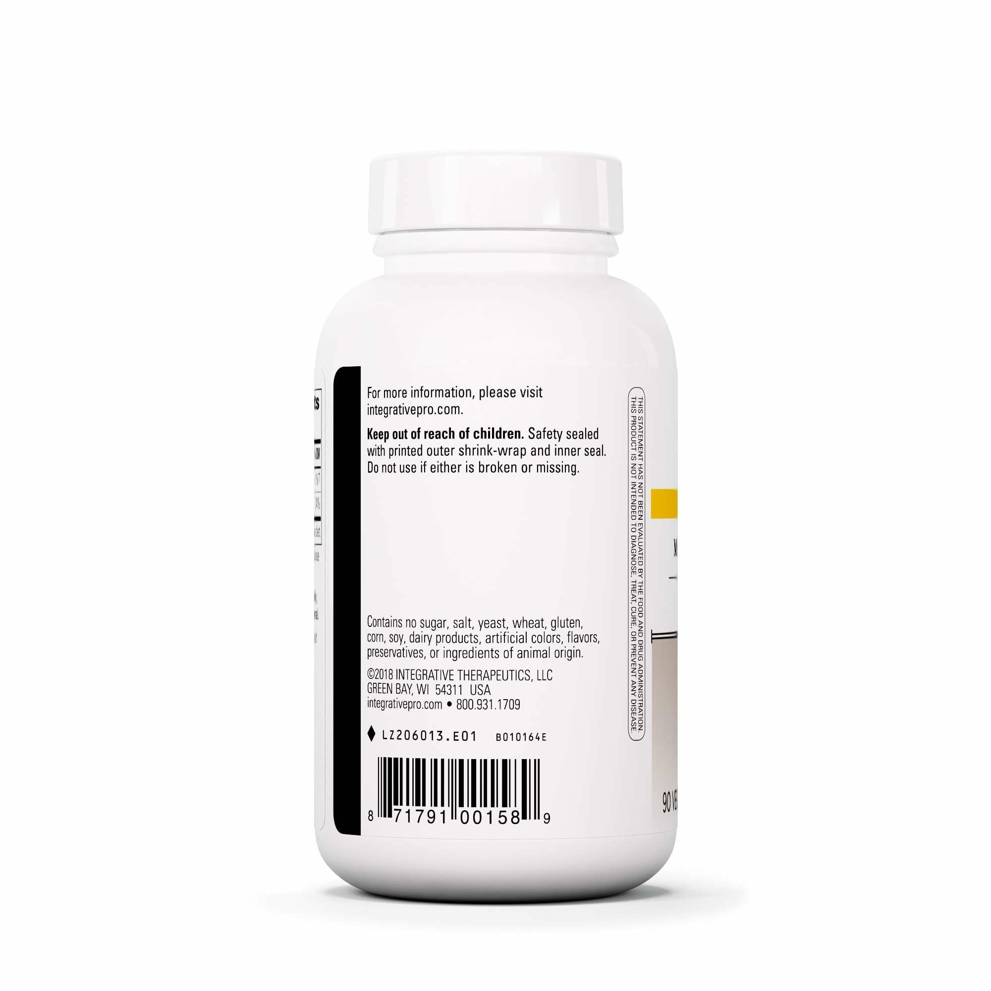 Integrative Therapeutics cápsula en mano listada para dosificación fácil