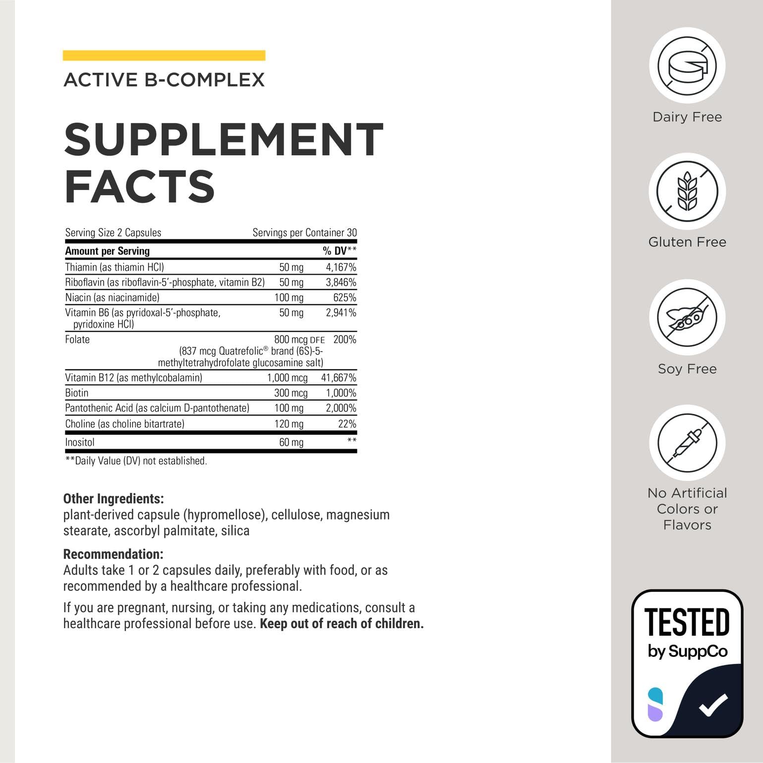 Integrative Therapeutics cápsulas sobre la mano para comparar tamaño y servir