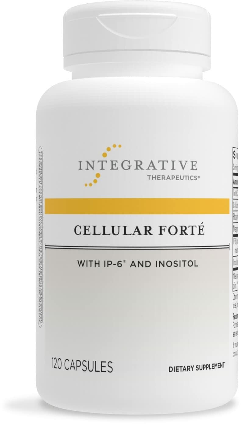 Integrative Therapeutics frasco frontal que muestra el producto y su diseño claro