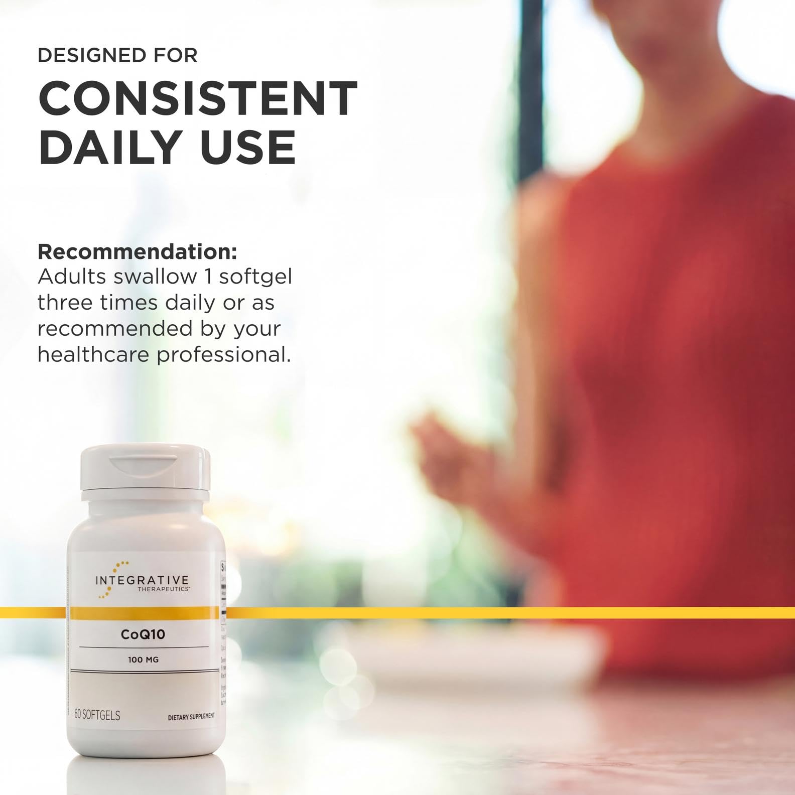 Integrative Therapeutics comparación de tamaño con monedas para referencia de escala