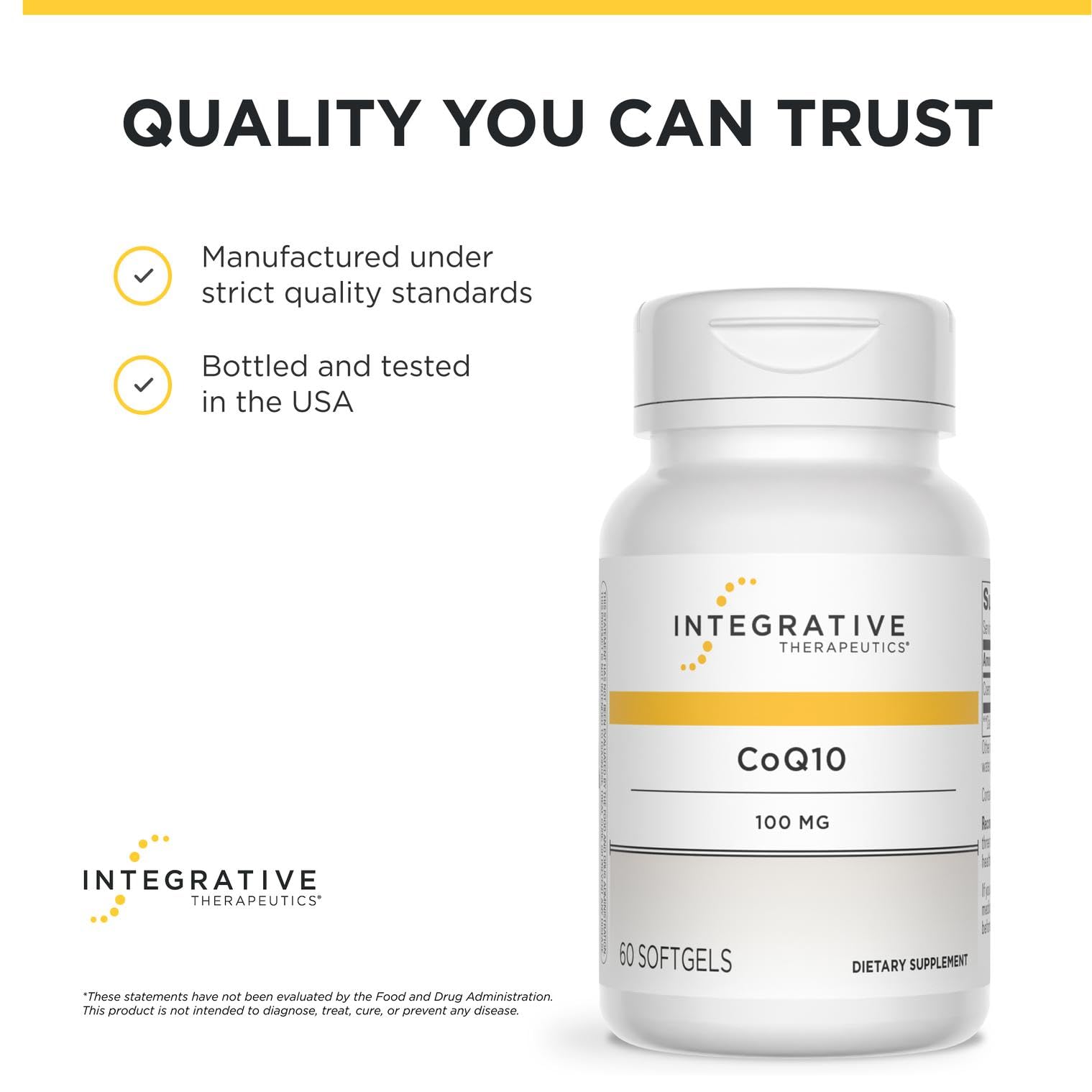 Integrative Therapeutics frasco junto a frutas para representar uso con comidas