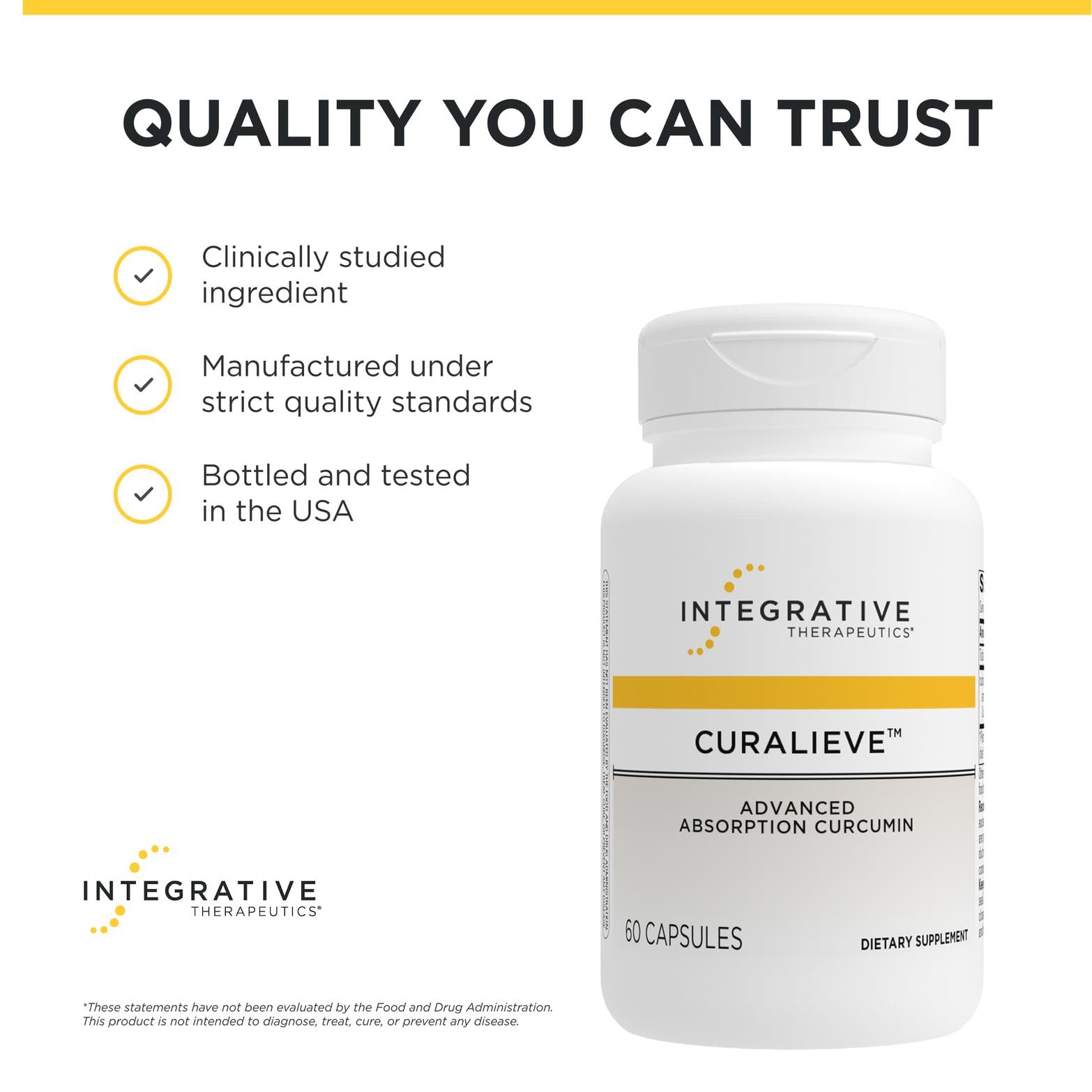 Integrative Therapeutics persona tomando cápsula, uso cómodo diario