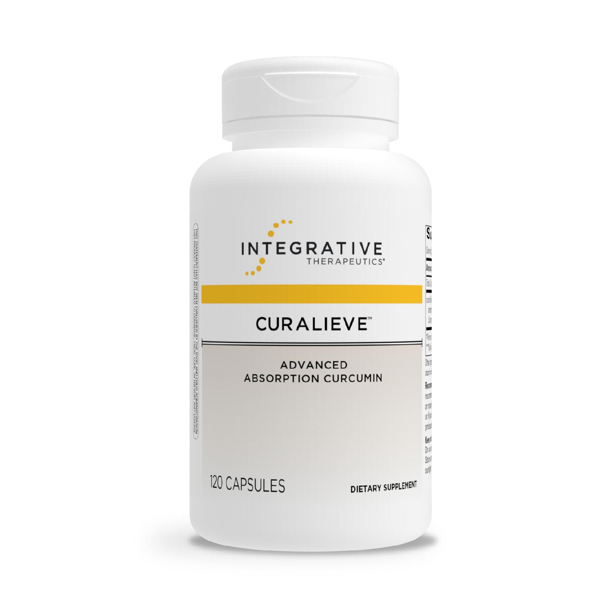 Integrative Therapeutics Curalieve frontal mostrando envase y beneficios